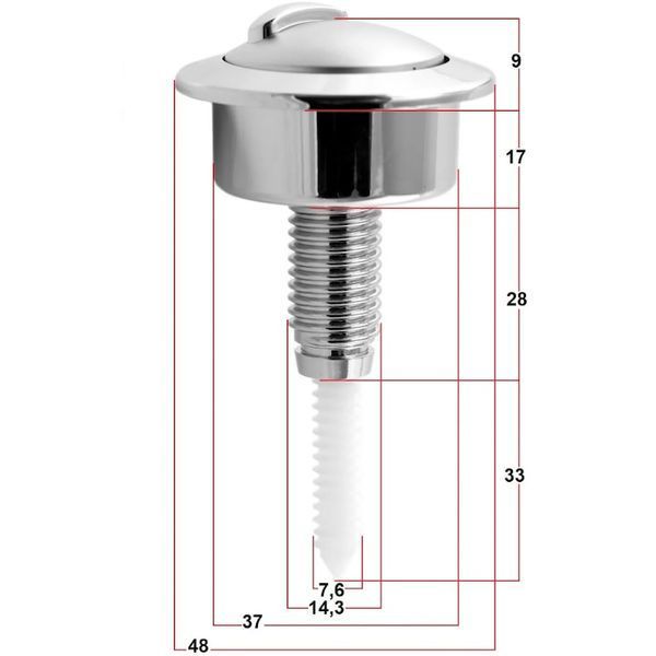 Buton de actionare optima pentru rezervor Compact Cersanit 3/6L k99-0082