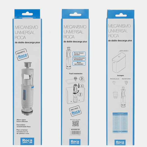 Mecanism evacuare universal WC 6/3L sau 4.5/3L Roca A822505500, dual flush, 2 butoane incluse &Oslash;40 / &Oslash;50